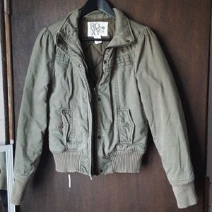 Olive green bomber jacket